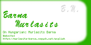 barna murlasits business card